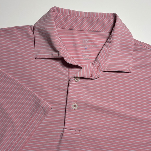 Southern Tide Other - Southern Tide Performance Polo Men's Medium Shirt Pink Blue Striped Golf Polo
